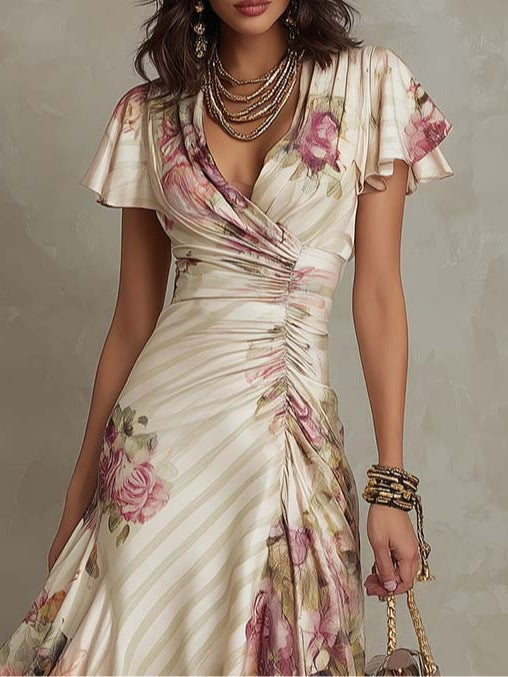 ALBA - VESTIDO MIDI VINTAGE FLORAL