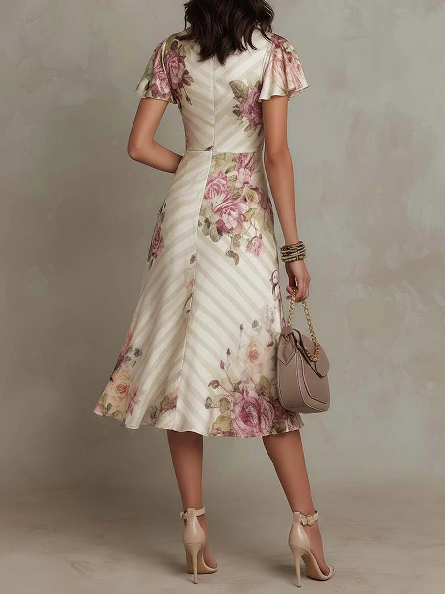 ALBA - VESTIDO MIDI VINTAGE FLORAL