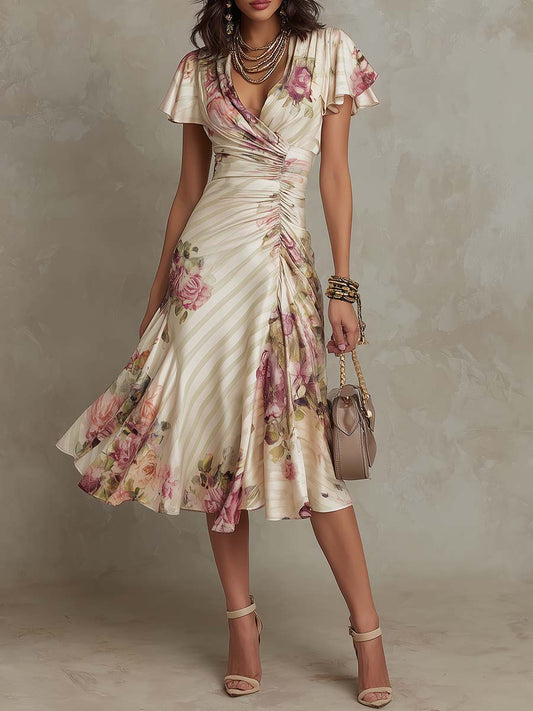 ALBA - VESTIDO MIDI VINTAGE FLORAL