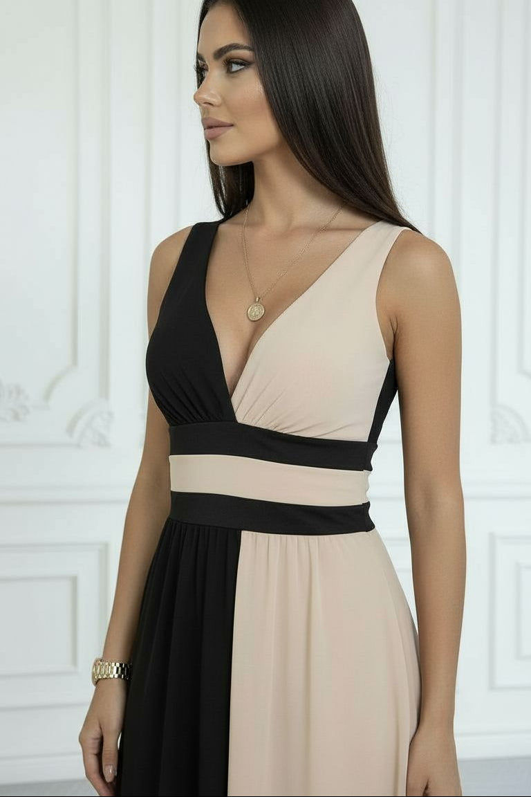 OLIVIA - VESTIDO BICOLOR