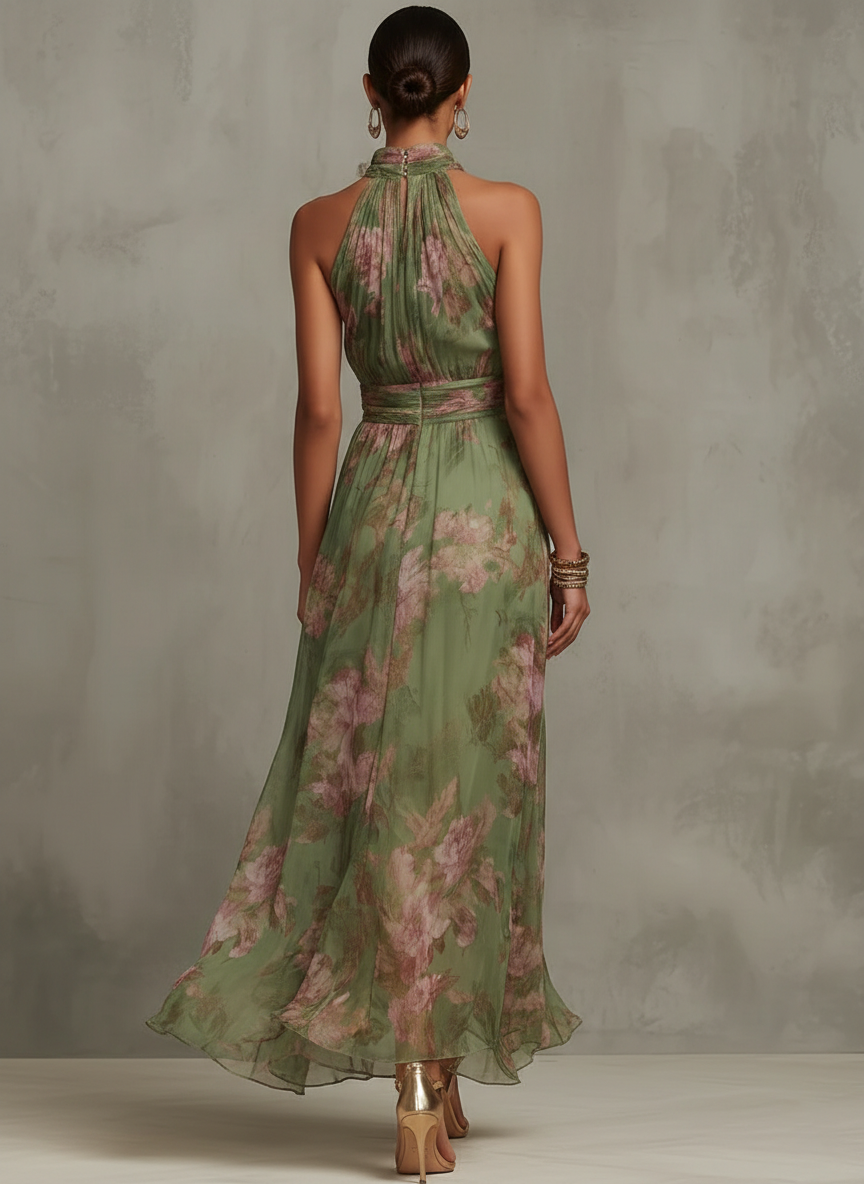 AURORA - VESTIDO MAXI FLORAL VAPOROSO