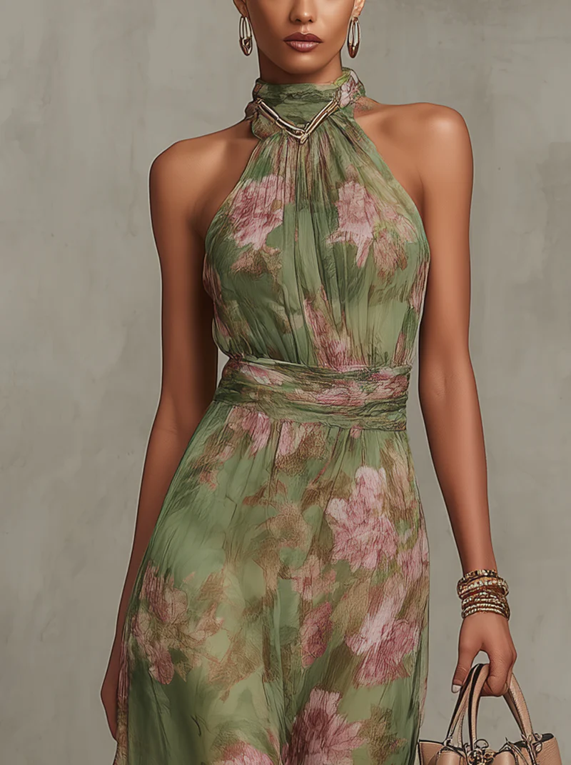 AURORA - VESTIDO MAXI FLORAL VAPOROSO