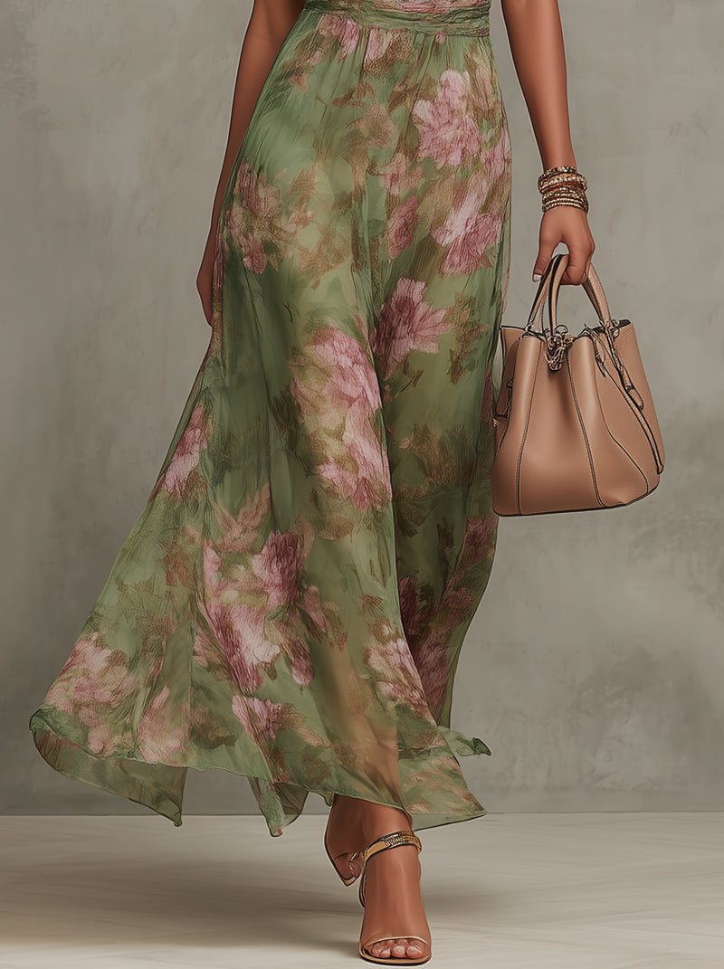 AURORA - VESTIDO MAXI FLORAL VAPOROSO