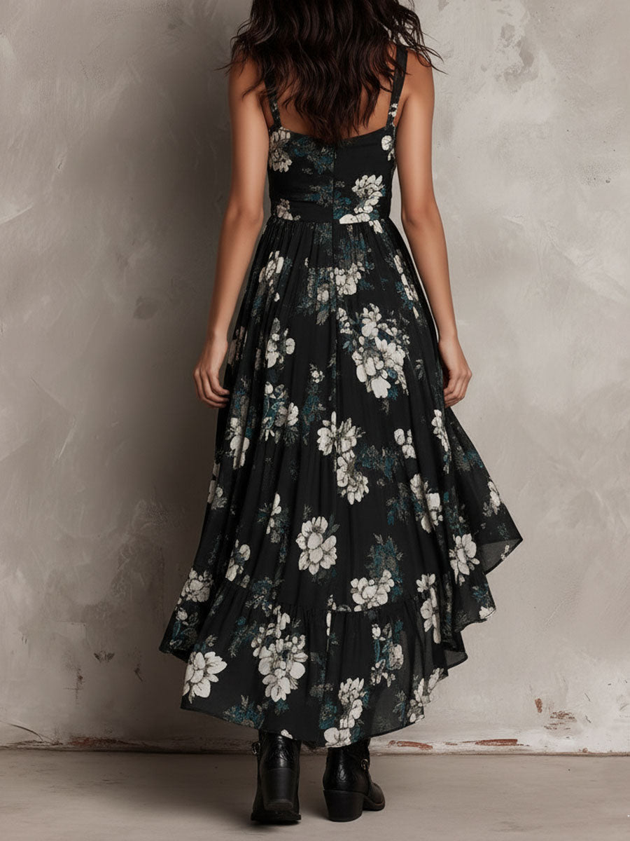 IRIS - VESTIDO BOHEMIO CON ESTAMPADO FLORAL